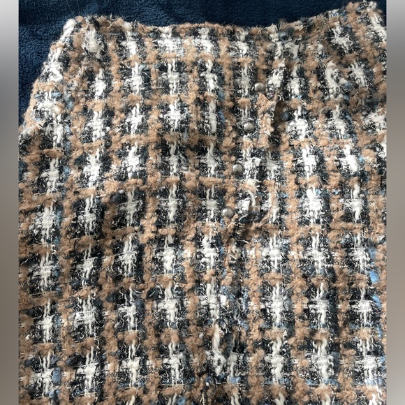 iro blue tweed skirt size 2 - Picture 3 of 5